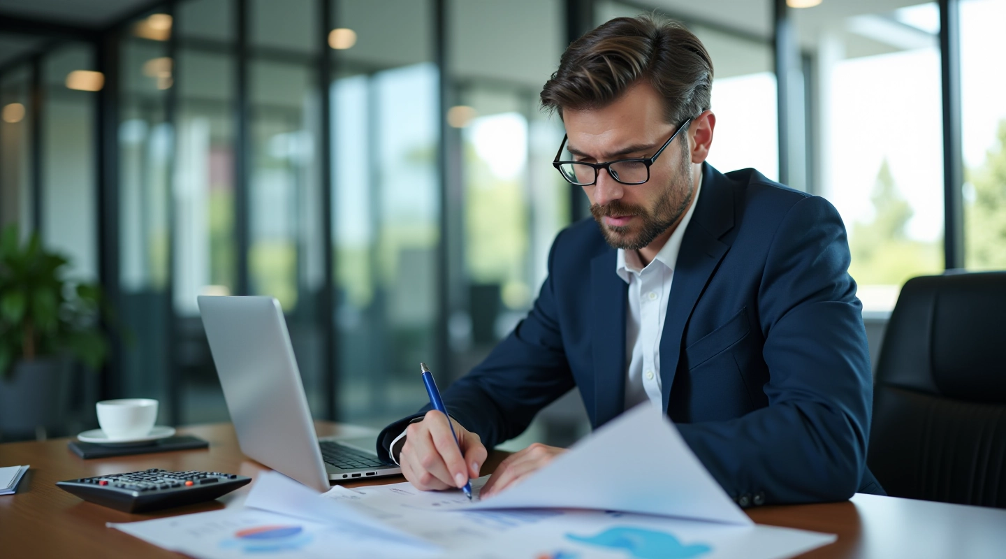 Financial analyst presenting discounted cash flow analysis methodology